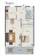 Im Herzen Bogenhausens: TOP geschnittene 2 Zi-Whg. mit verglaster West-Loggia und TG-Stellplatz - TOP-Grundriss