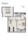 Moderne 2-Zimmer-Wohnung TOP geschnitten mit Süd-West-Loggia - TOP-Grundriss