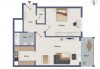 Verkauft: Bogenhausen - Am Zamilapark: 2-Zimmer Wohnung mit Balkon und Blick ins Grüne - Top-Grundriss